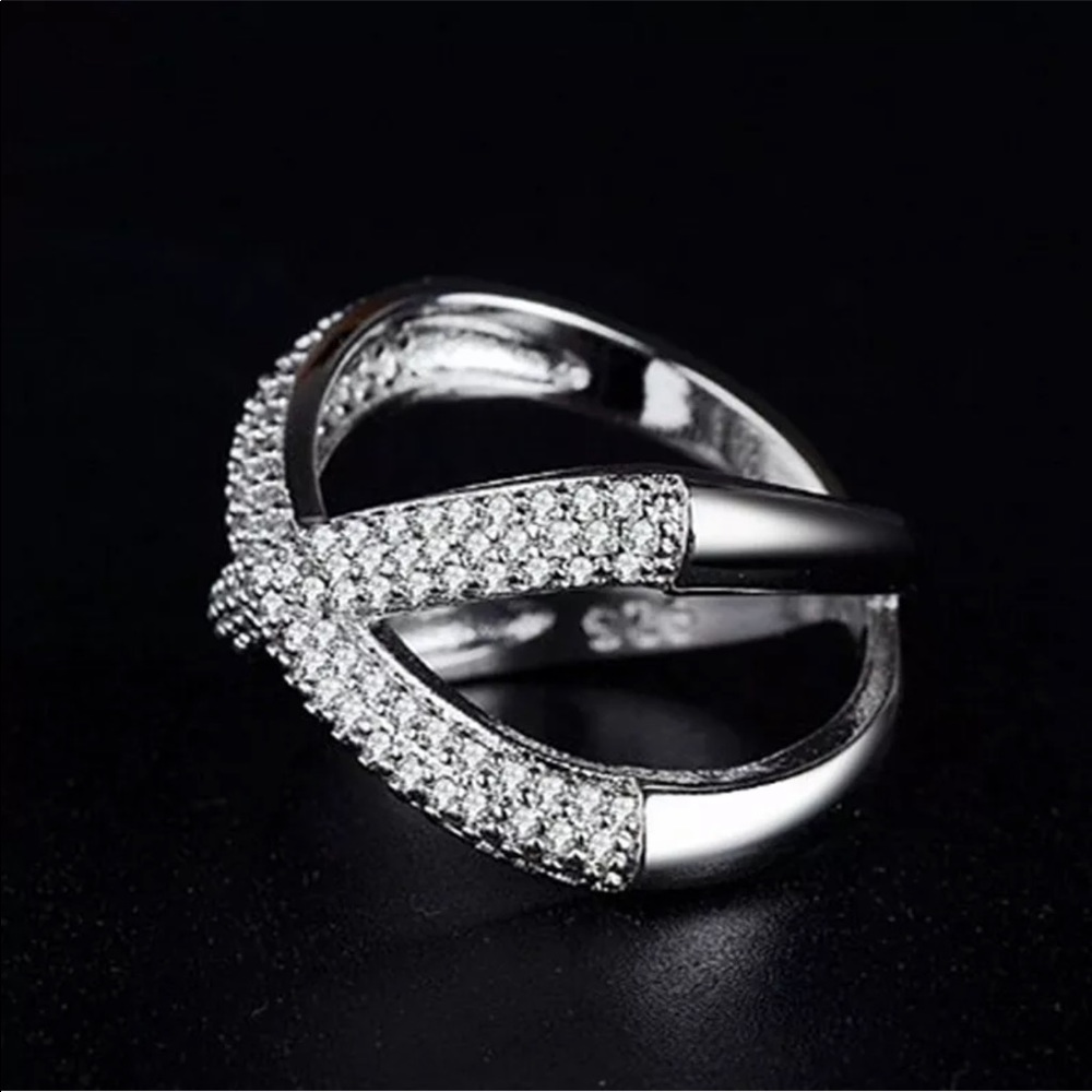 Infinity Women White Sapphire 925 Silver - Picture 6 of 6